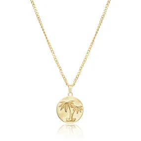 Palms Pendant Necklace - Silver / Gold