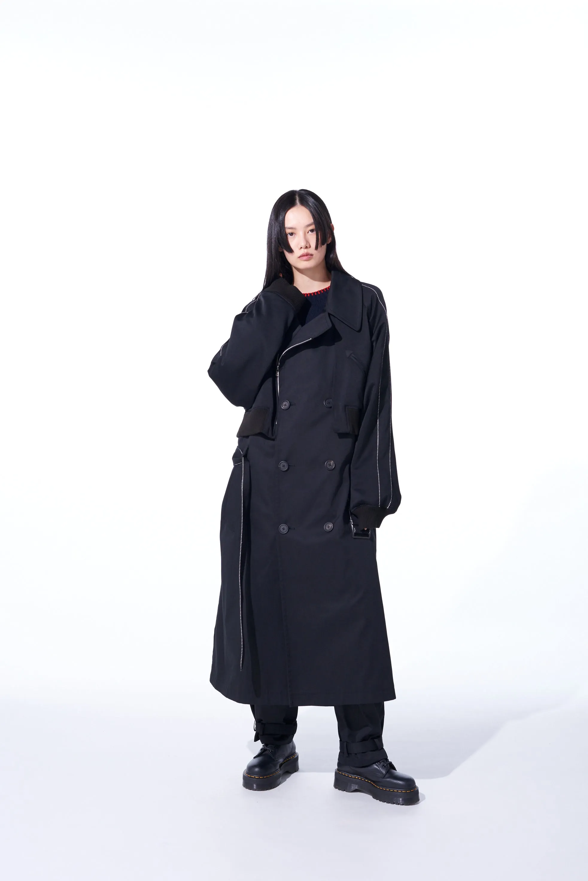 PE/COTTON TWILL SUKAJAN TRENCH COAT