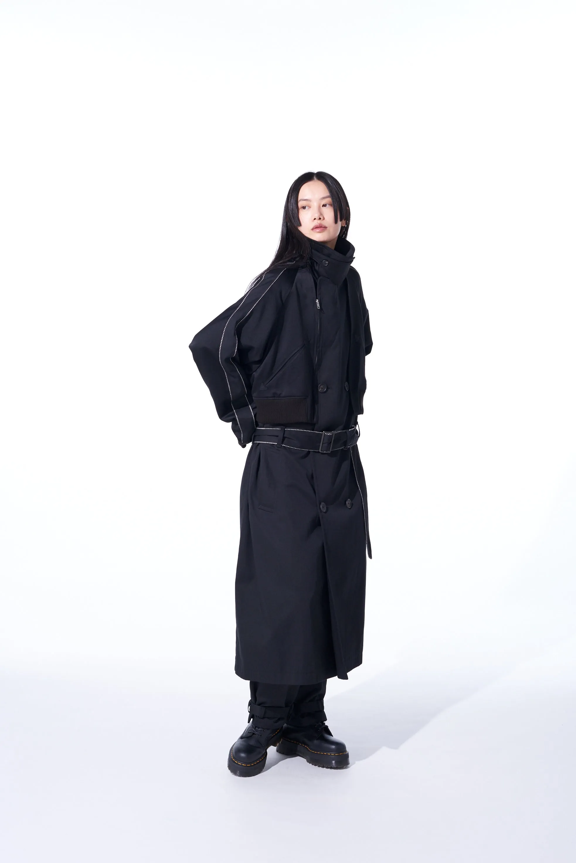 PE/COTTON TWILL SUKAJAN TRENCH COAT