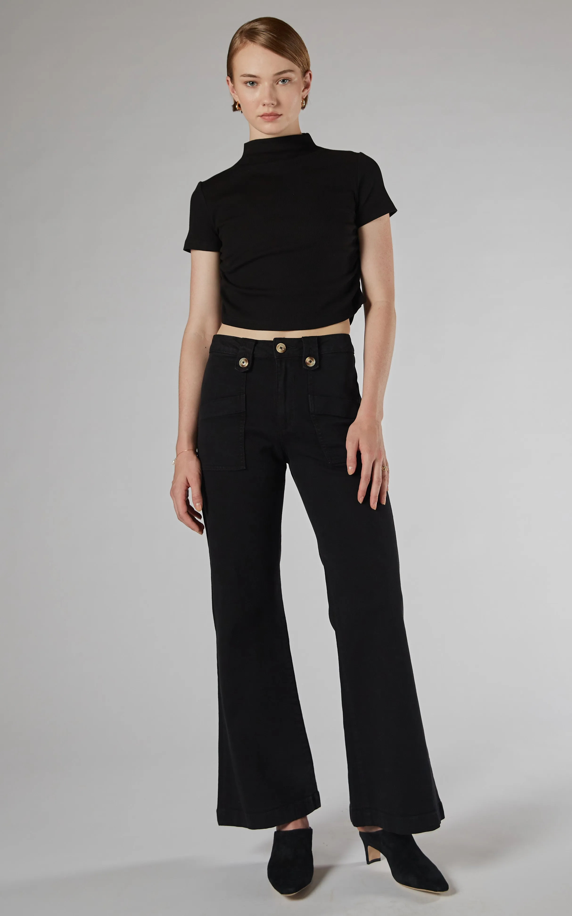 Piper Black Wide Leg Trouser