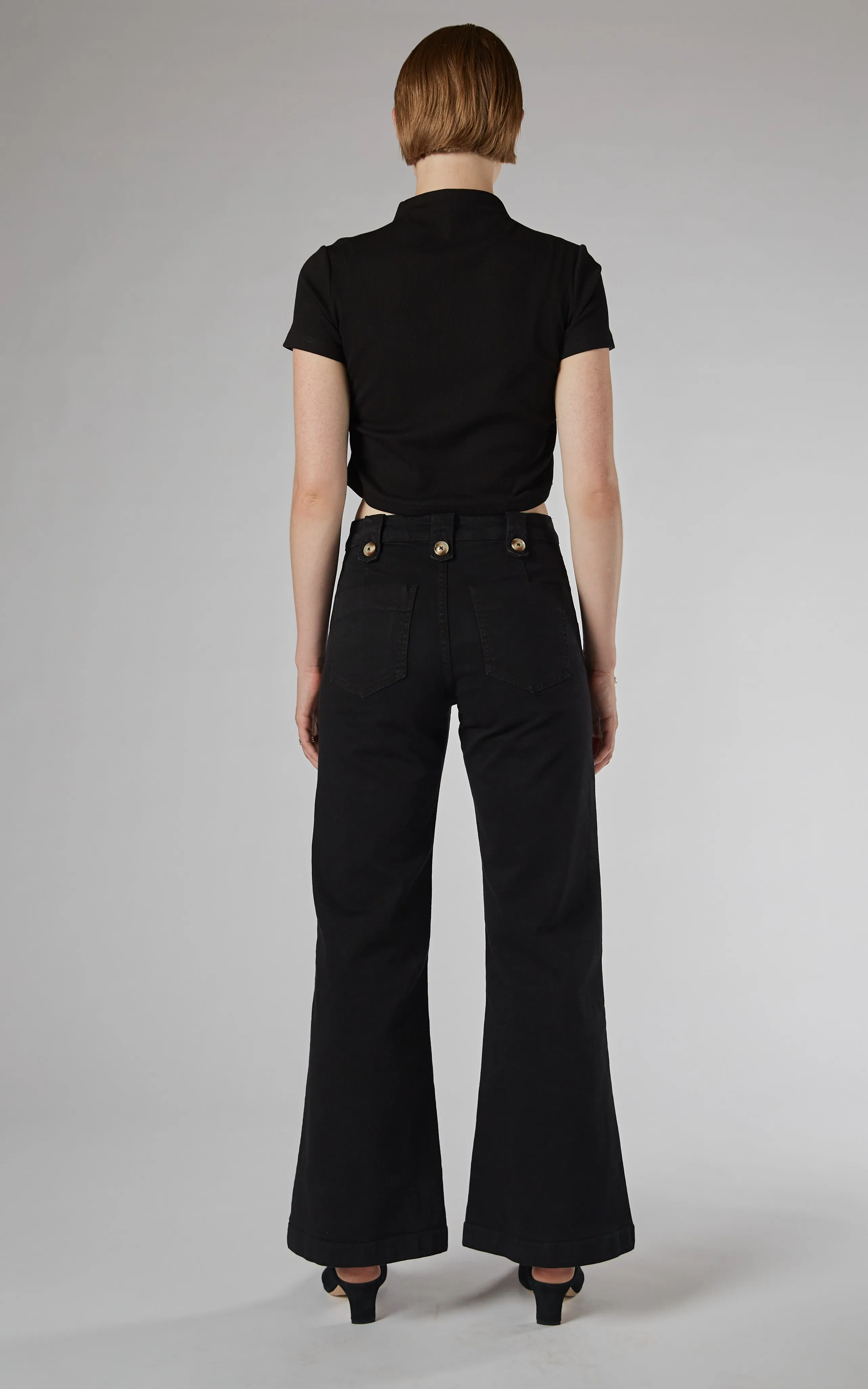 Piper Black Wide Leg Trouser