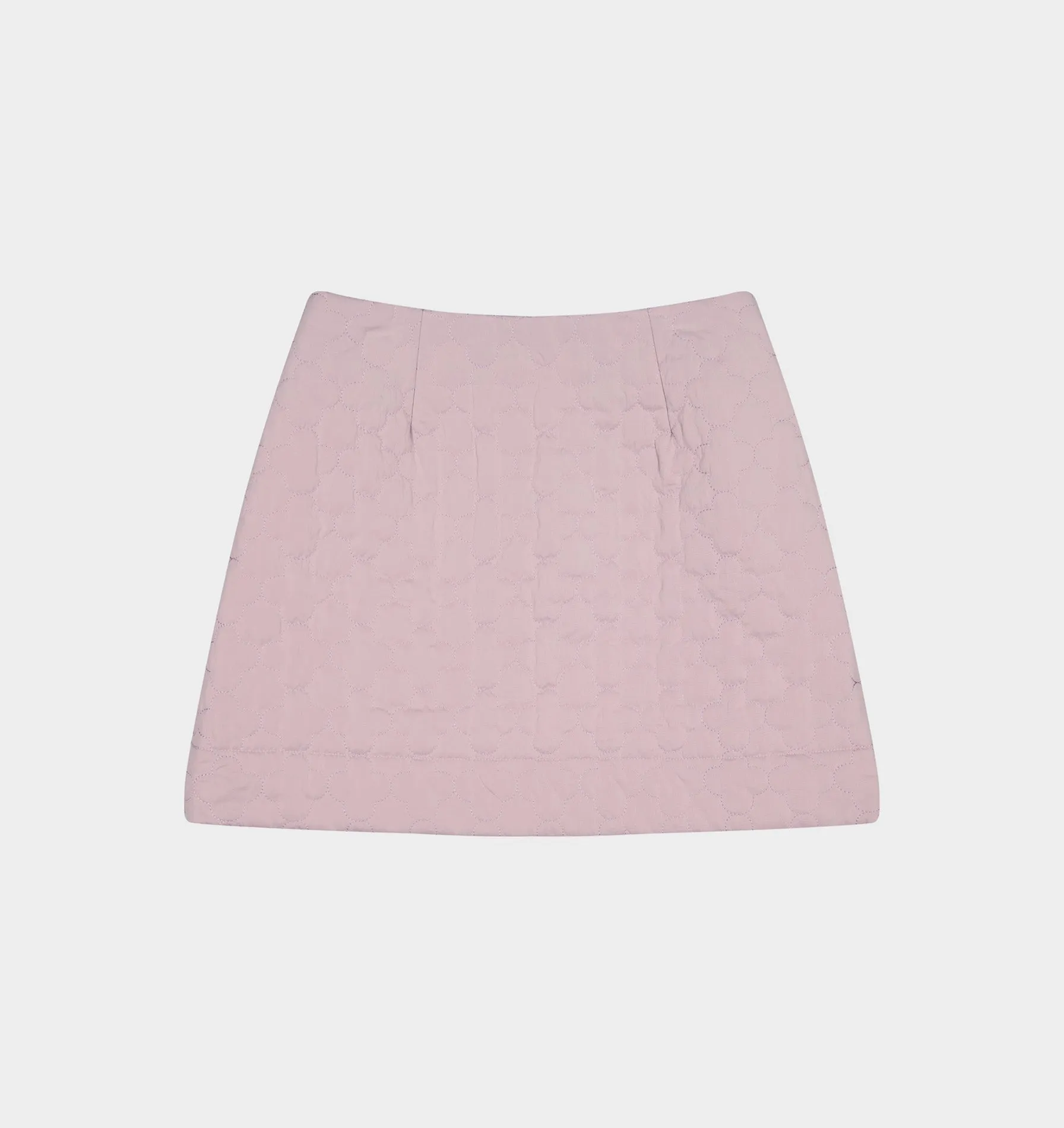 Quilted Mini Skirt - Dusty Pink