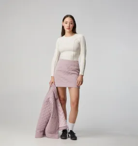 Quilted Mini Skirt - Dusty Pink