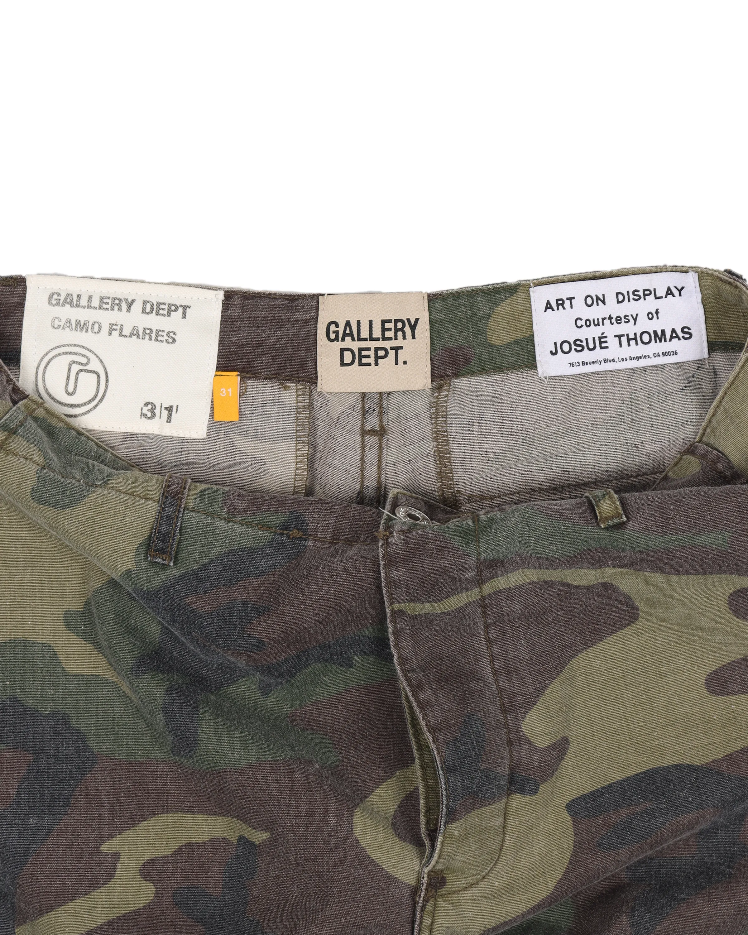 "LA Flare" Camouflage Print Trousers