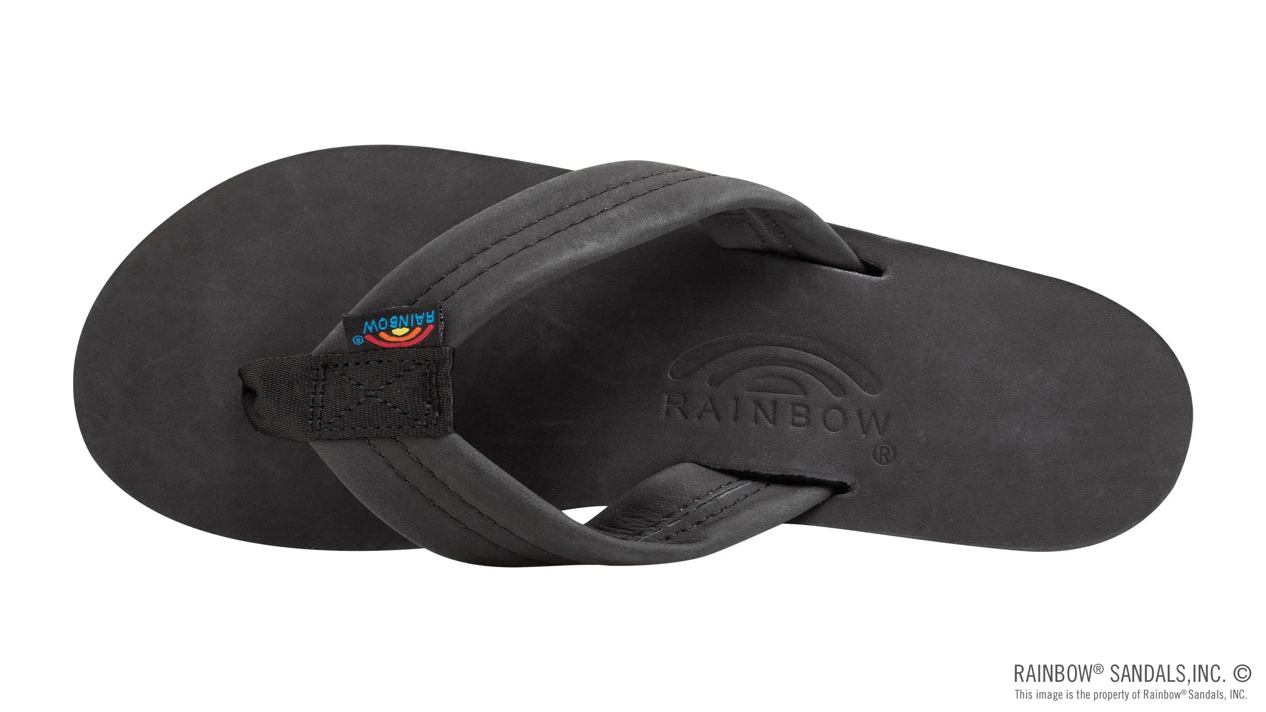 Rainbow Sandals Women's -  Double Layer - 1" Strap - Black