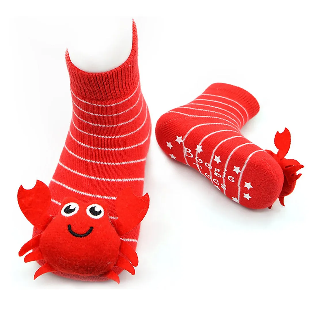 Red Crabby Boogie Toes Rattle Socks