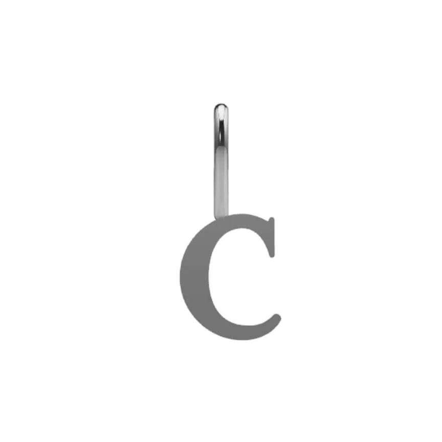 Serif Initial Pendant