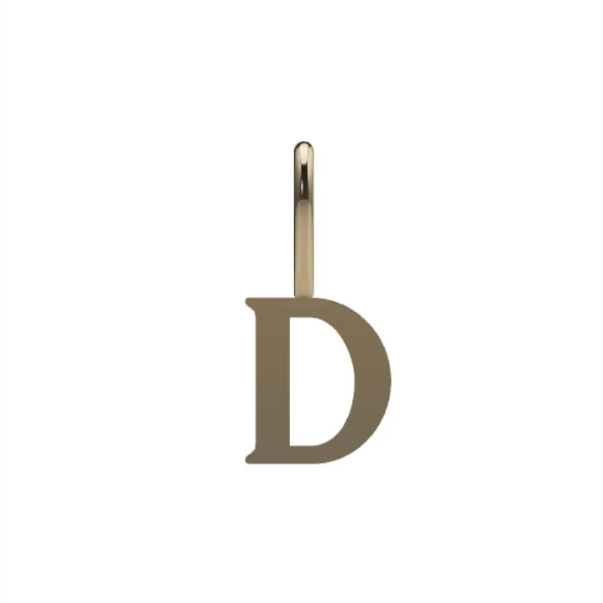 Serif Initial Pendant