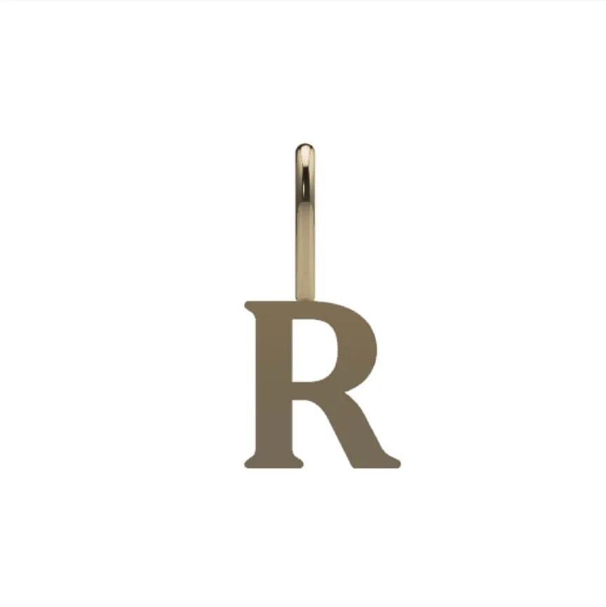 Serif Initial Pendant