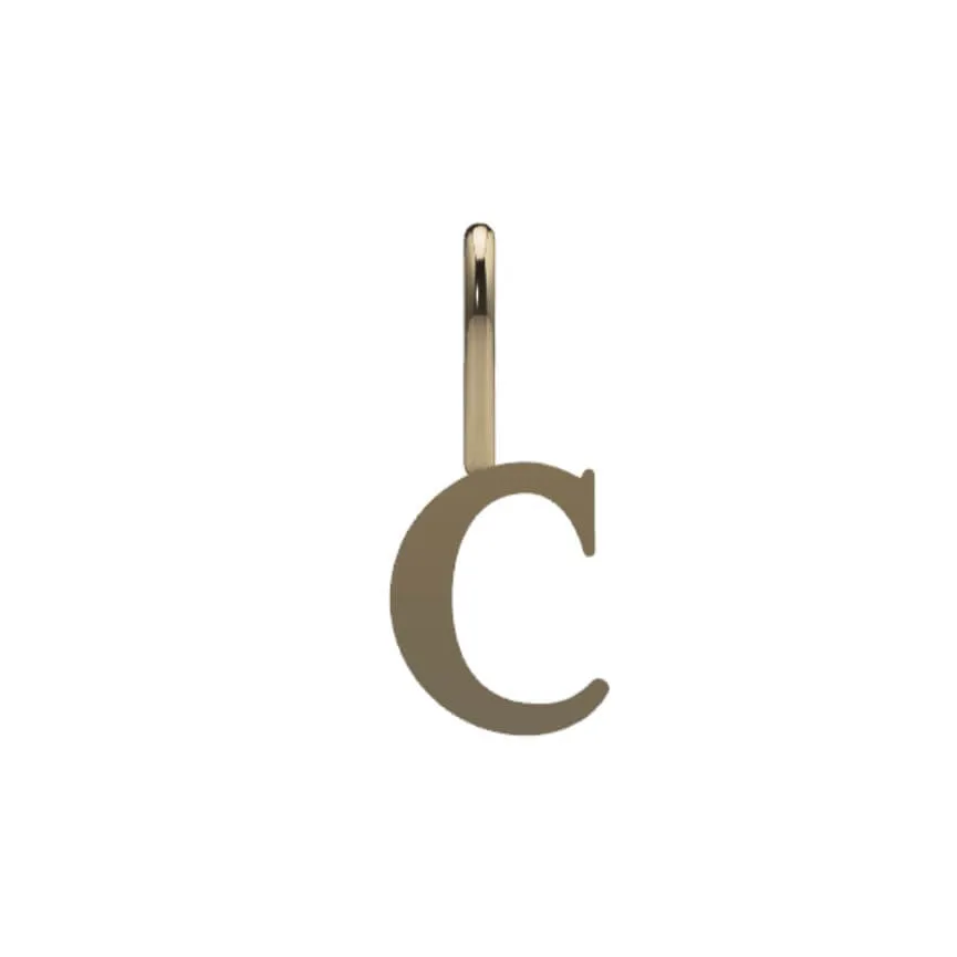 Serif Initial Pendant