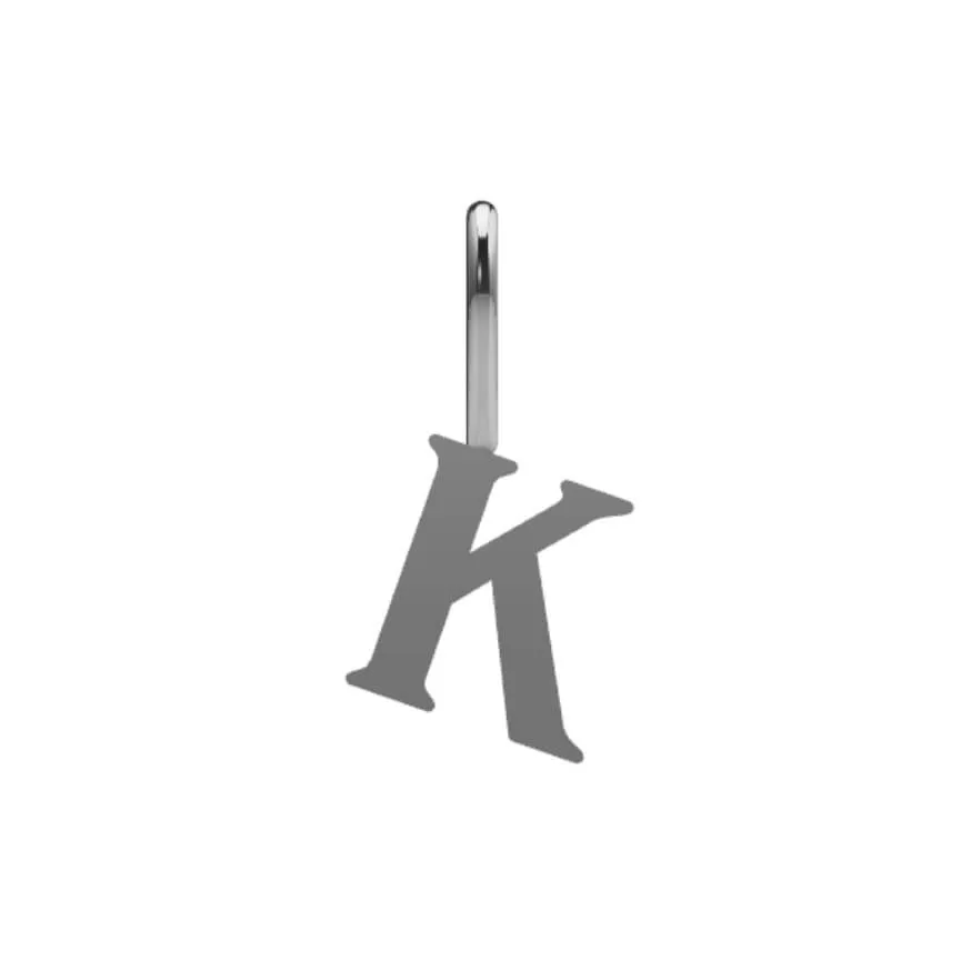 Serif Initial Pendant