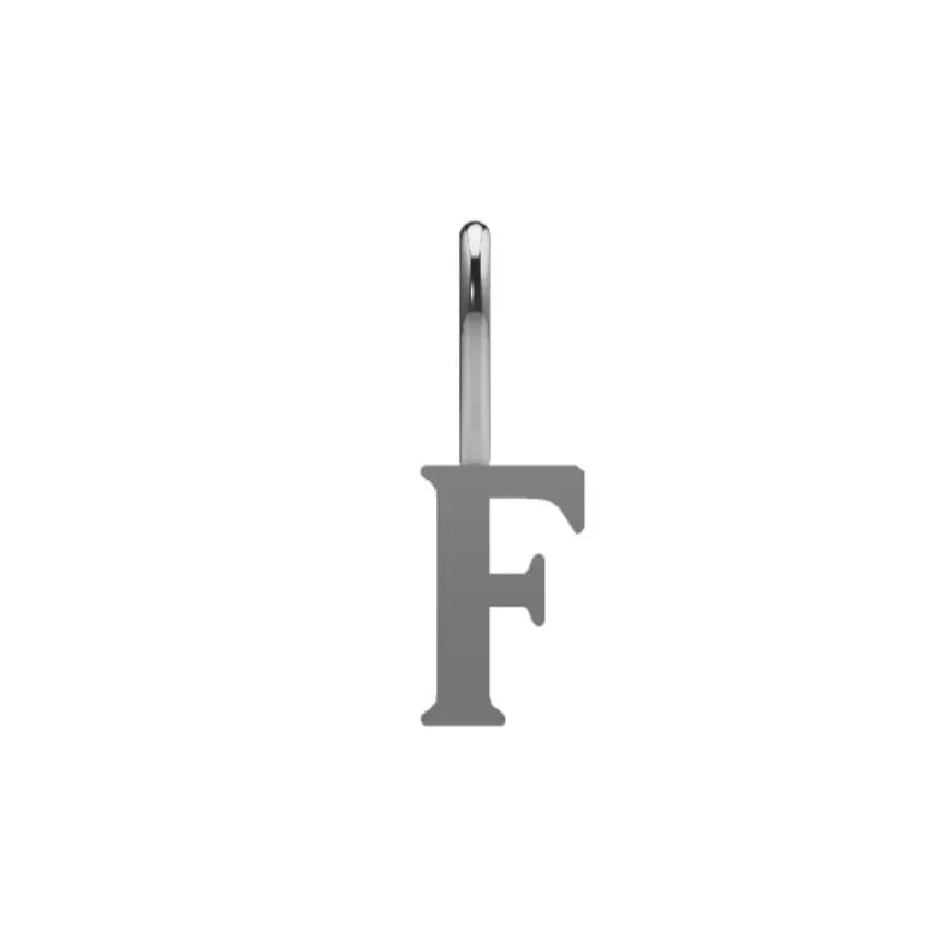 Serif Initial Pendant