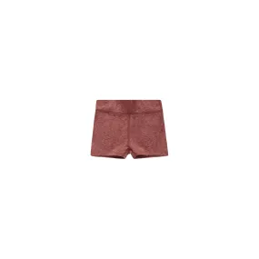 shortie short || heathered strawberry