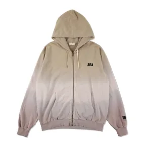 Step_Dye Zip-up Sweat shirt / SAND