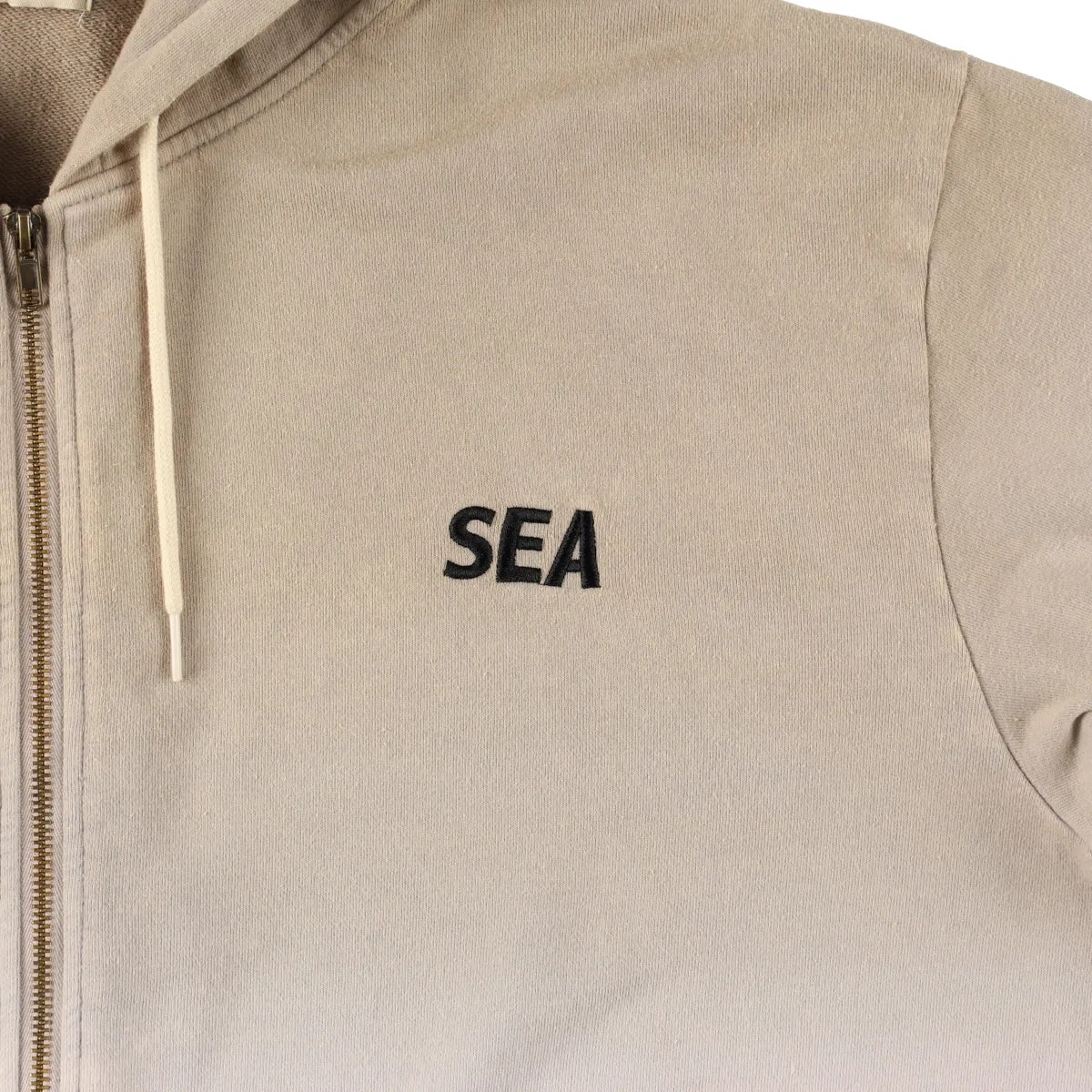 Step_Dye Zip-up Sweat shirt / SAND