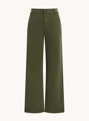 Sydney Wide Leg Pant - Italian Herb