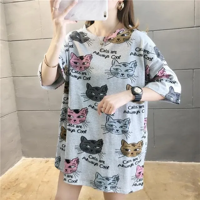 T-Shirt with Overall Print