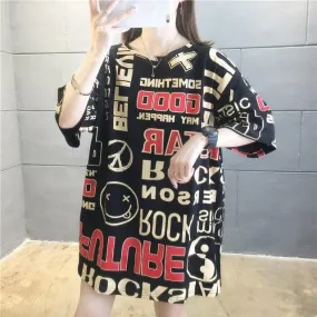 T-Shirt with Overall Print