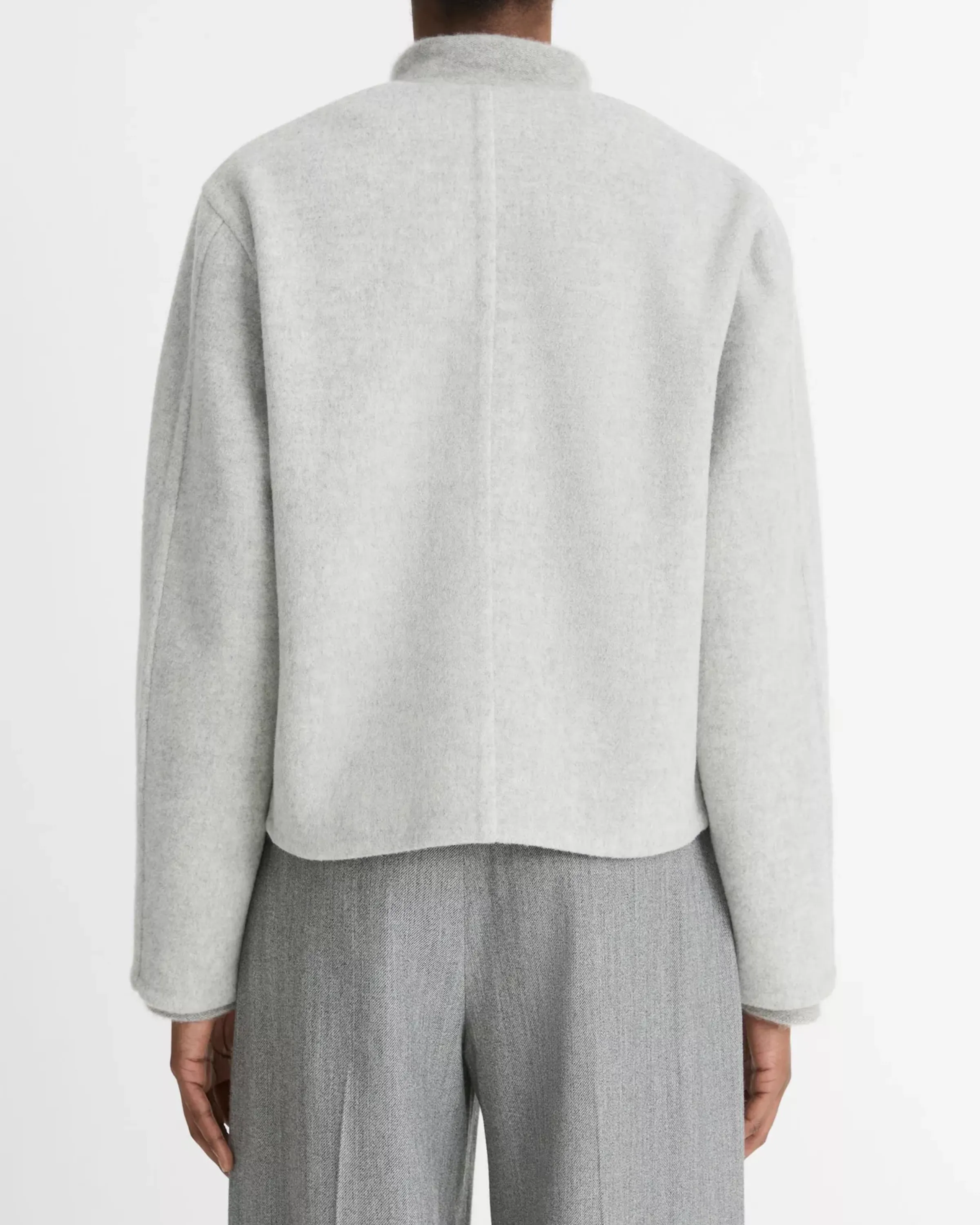 Vince Double Wool Collarless Jacket