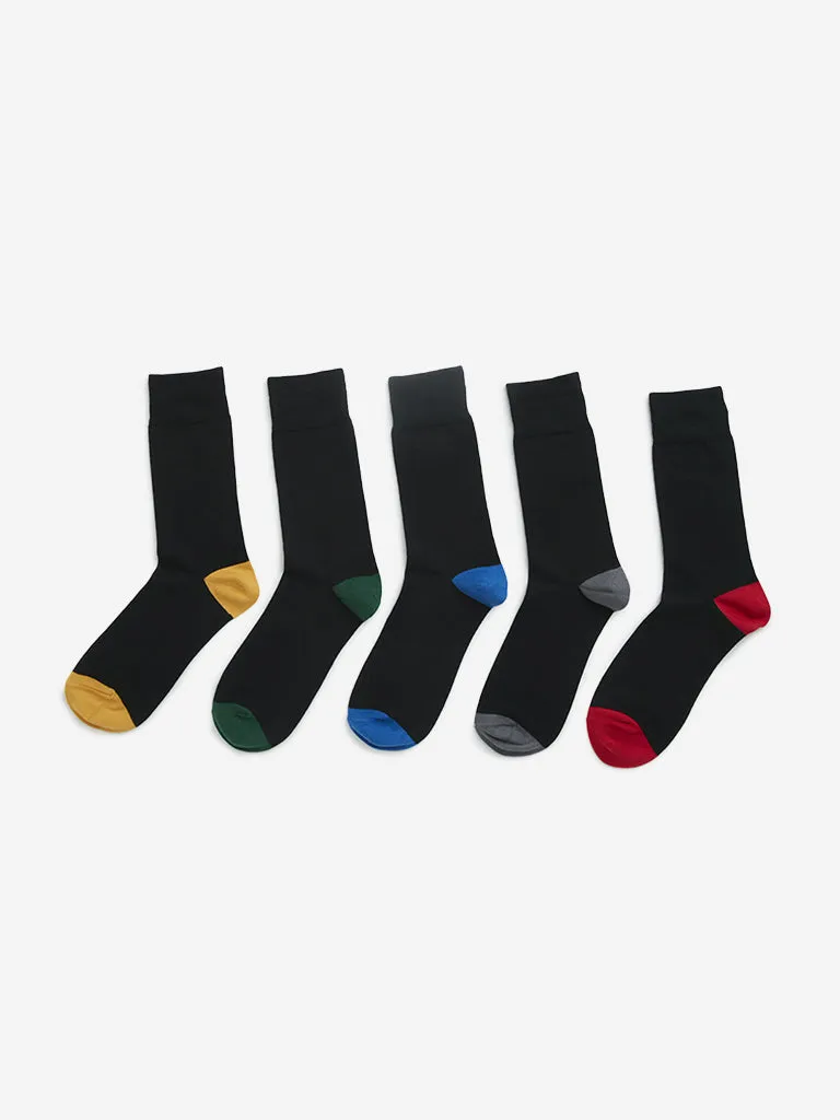 WES Lounge Black Full Length Socks - Pack of 5