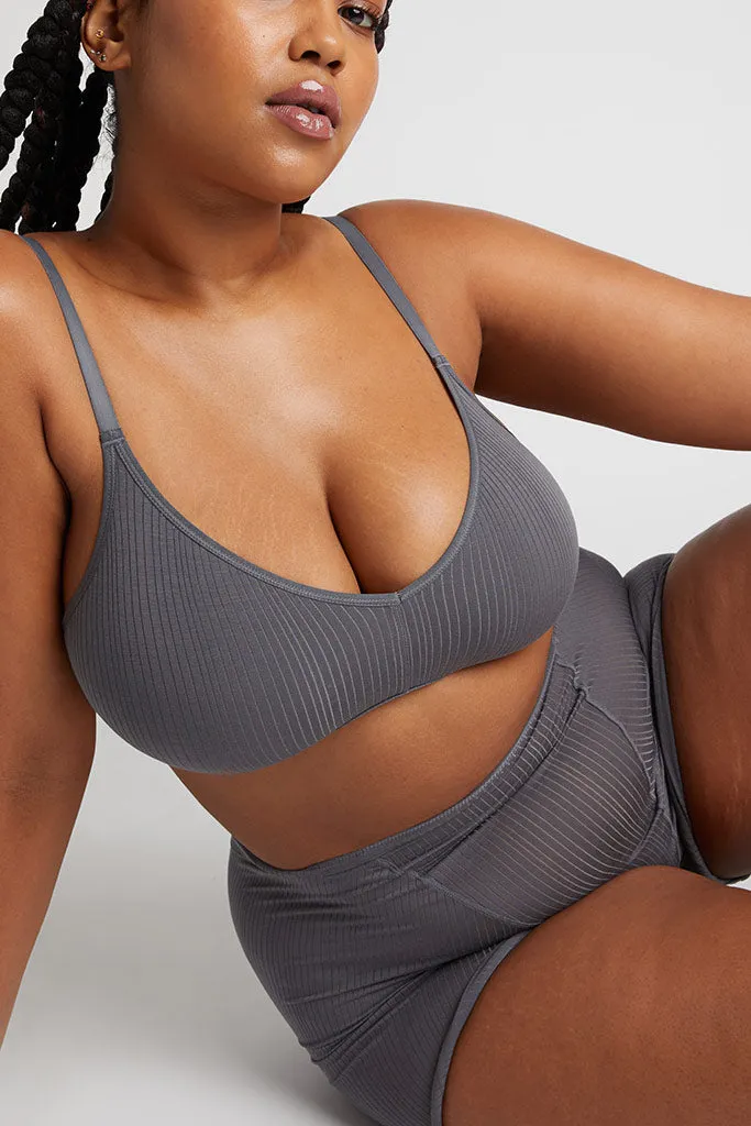 Whipped Non-Wire Bra in Graphite