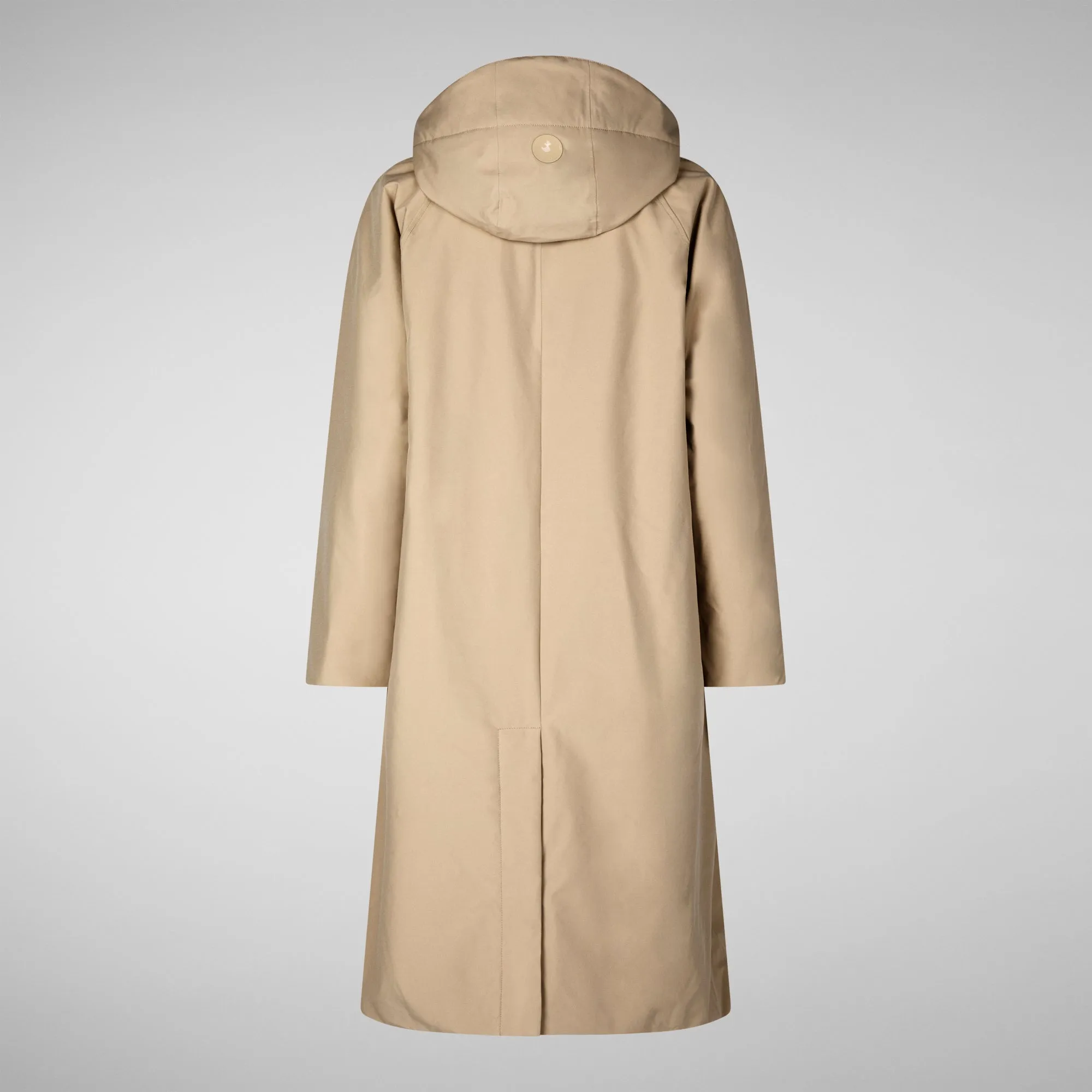 Woman's hooded coat Zoey in stardust beige