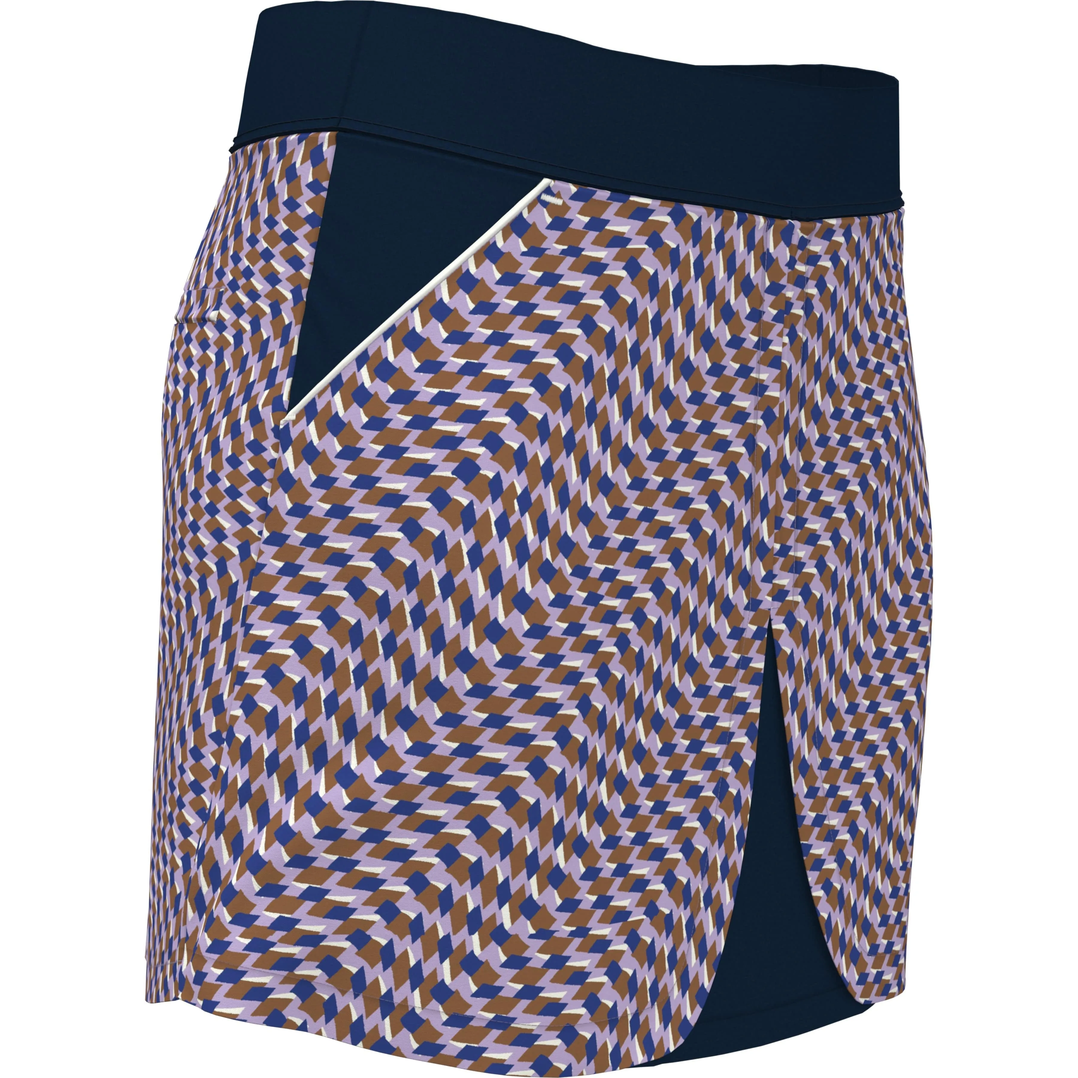 Women's Optical Print Color Block Golf Skort