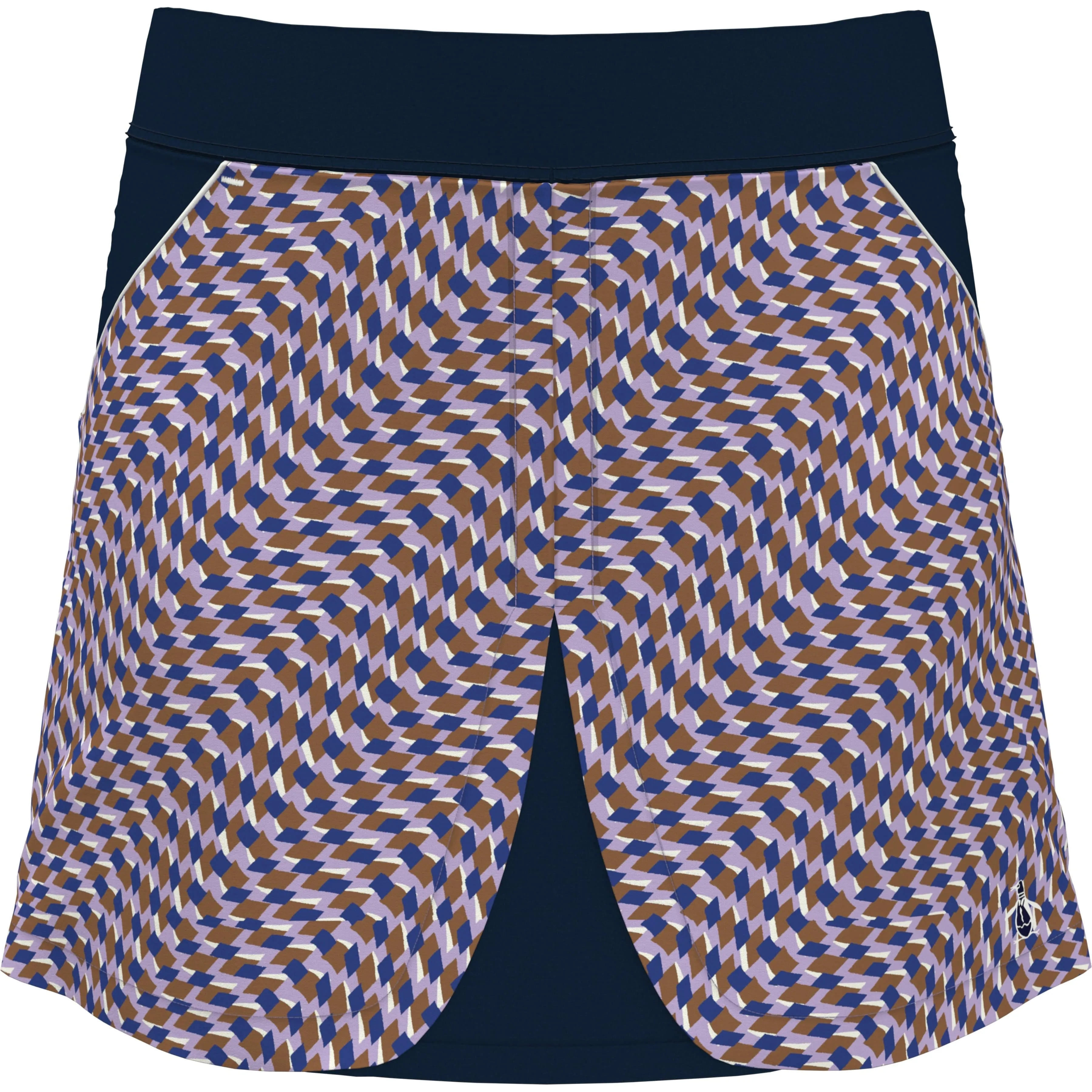 Women's Optical Print Color Block Golf Skort