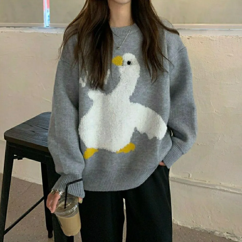 WOW Sweater With Goose Print