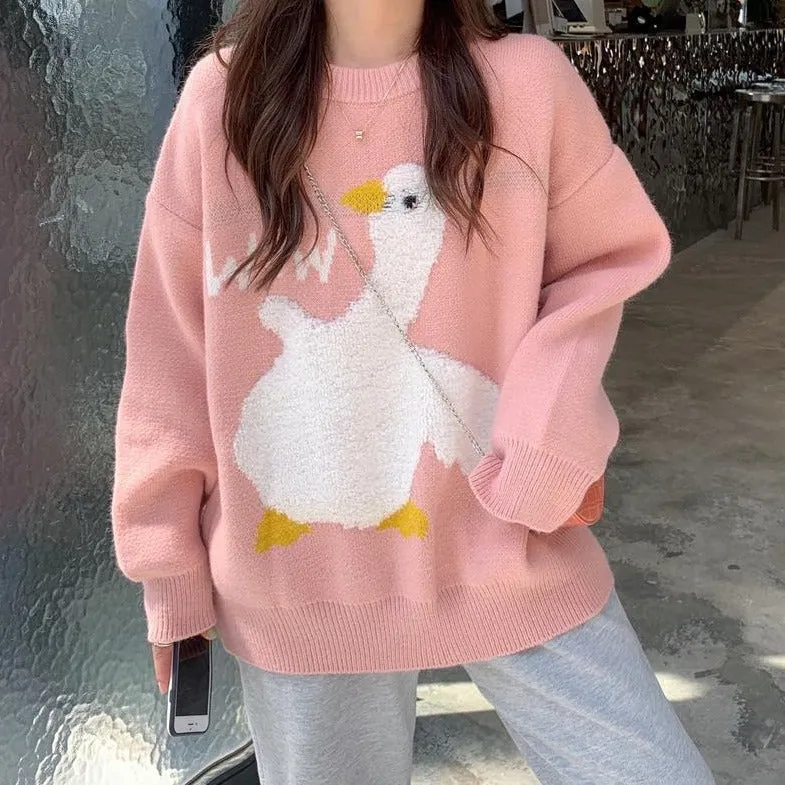 WOW Sweater With Goose Print