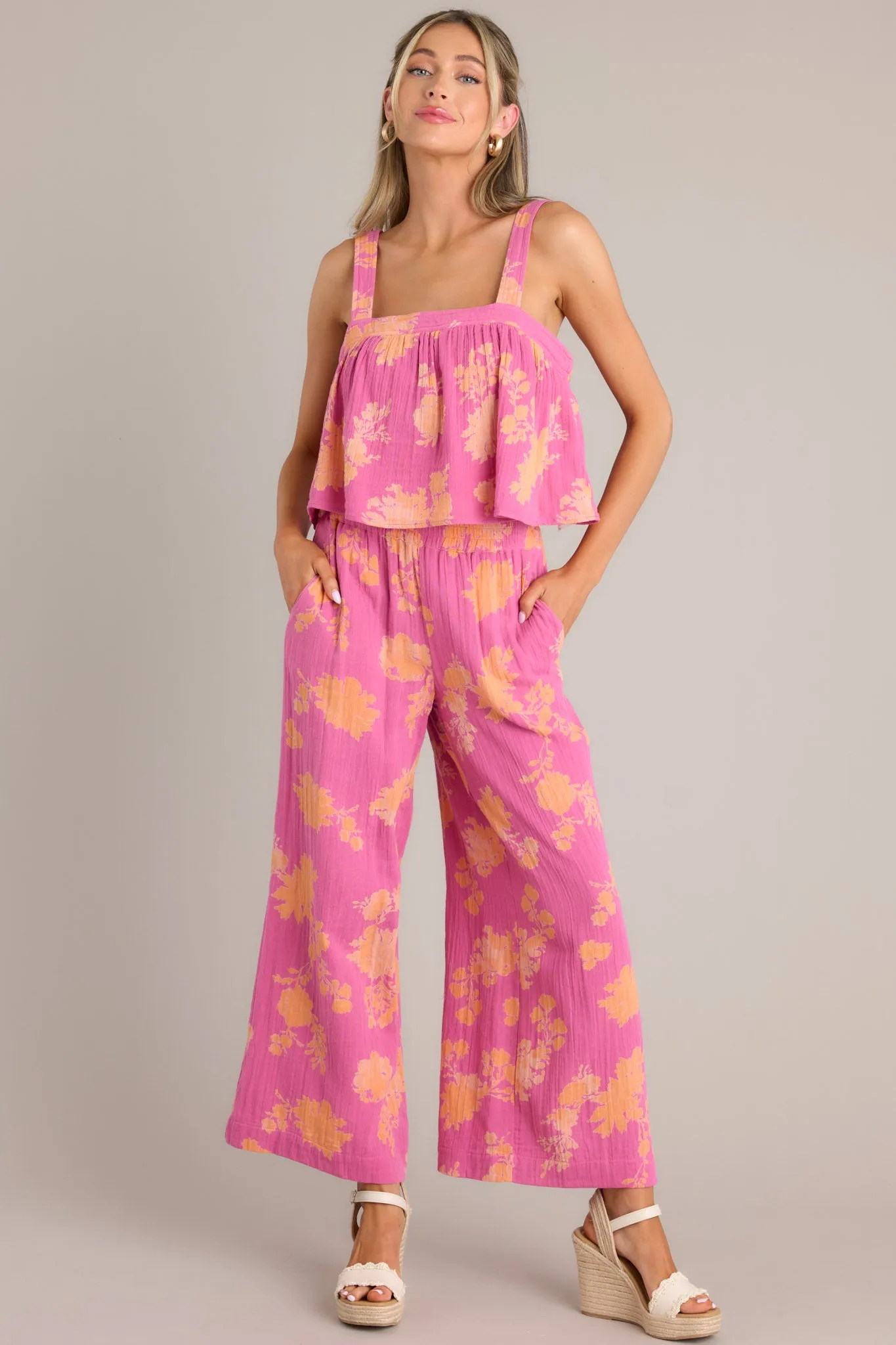 Z-Supply Monte Sunshine Raspberry Sorbet Floral Pants